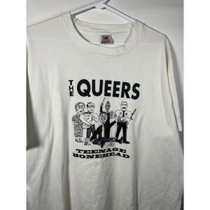 Vintage 90s The Queers Teenage Bonehead Punk Rock Band T Shirt XL‎